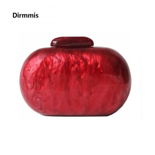 

new fashion accessory women cute bag vintage red pearl round party eveningbag dinner handbag woman wedding trendy clutch purse y201224