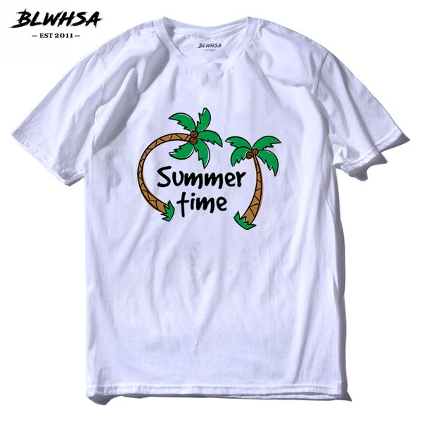 

blwhsa summer beach palm tree printed summer fitness casual short sleeve tshirt male personality hooded sweatshirt hoodie men t shirt