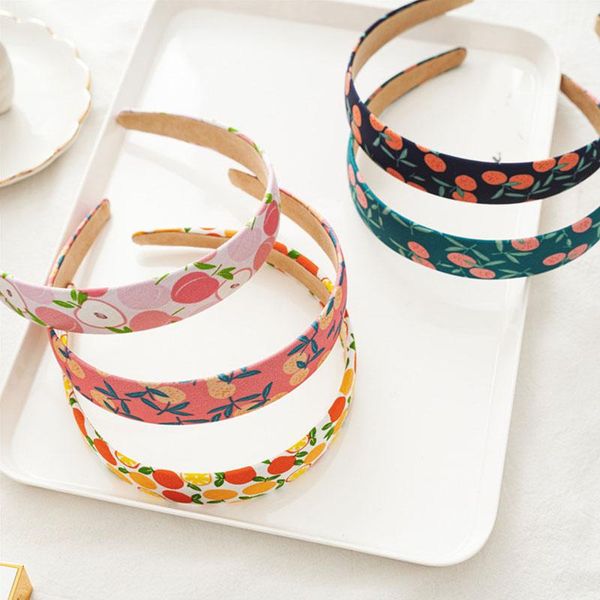 

fashion sweet fruit printed women headband stretch wide head hoop face wash makeup hair hoop turban hairband hair accessories q bbyzzy
