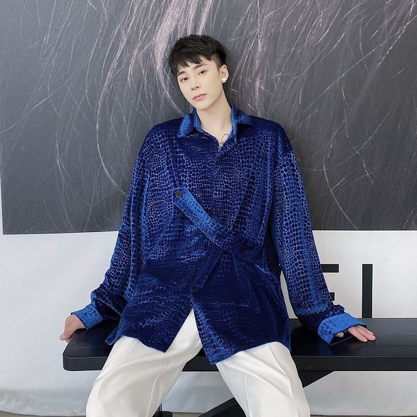 

2021 new new arrival long-sleeve fashion street style thin male social shirt time limited homme loh2, White;black