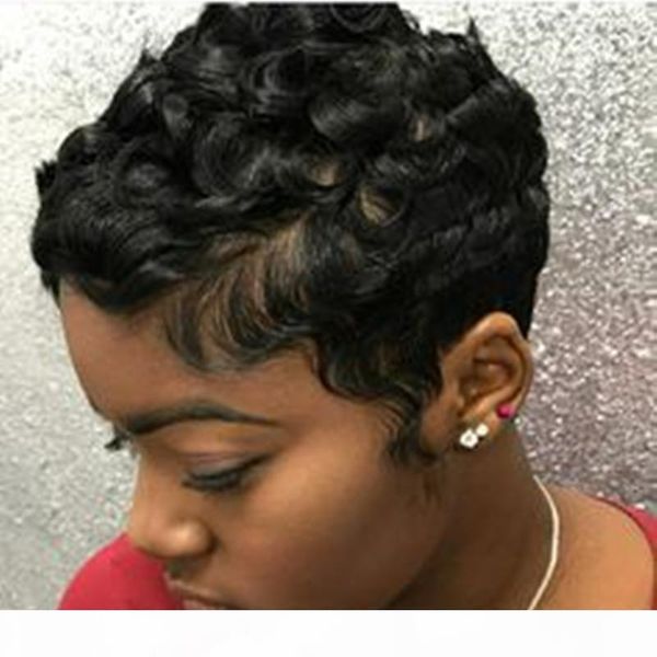 

brazilian hair lace front wigs for black women human hair wigs afro small curly short glueless wig human hair afro kinky curly wig, Black;brown