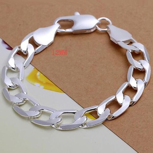 

classic 6mm 8mm 10mm flat men bracelet silver color bracelets new fashion jewelry christmas gifts h262 h bbytqn, Black