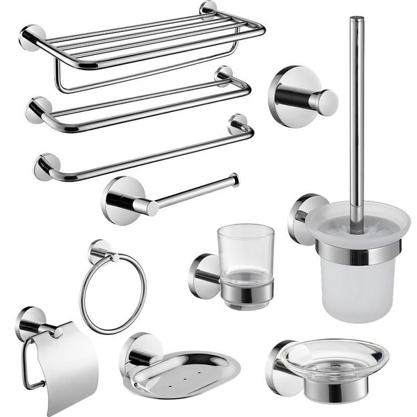 

sus 304 ванной комнаты нержавеющей стали оборудование комплект зеркала полированные аксессуары для ванной комнаты держатель для бумаги держа