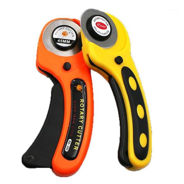 

45mm rotary cutter +1pcs blade for fabric paper vinyl circular cut cutting disc patchwork leather craft sewing tool1