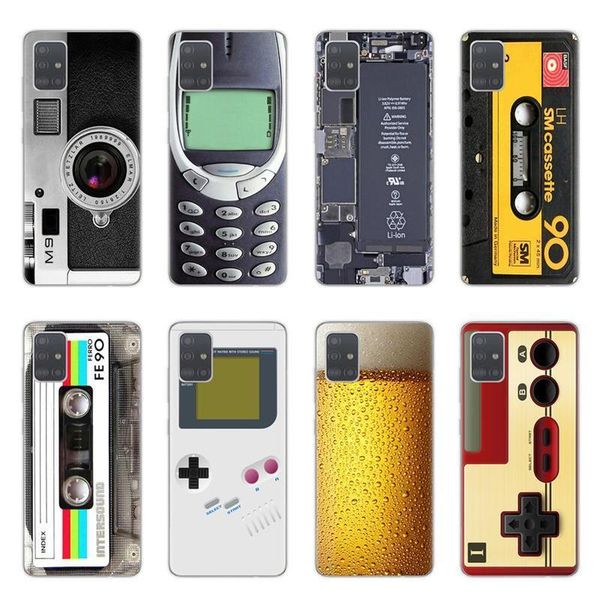 

vintage tape camera gameboy phone case for coque samsung galaxy s20 plus ultra a10 a20 a30 a40 a50 a70 a51 a71 soft tpu cover