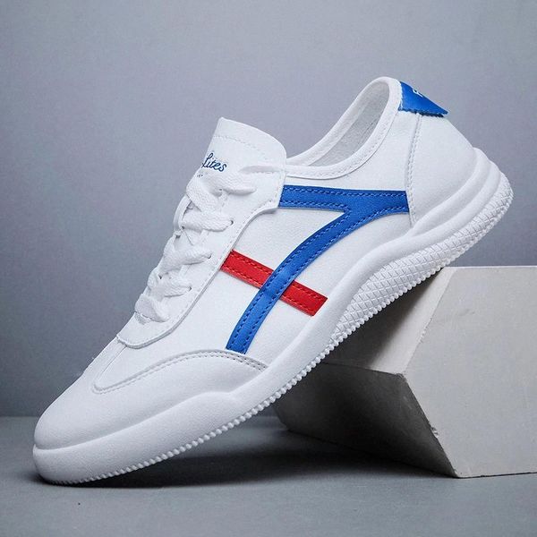 

spring 2020 new men casual shoes fashion sneakers man leather breathabe oxfords lace-up travel shoes non-slip #jo6e