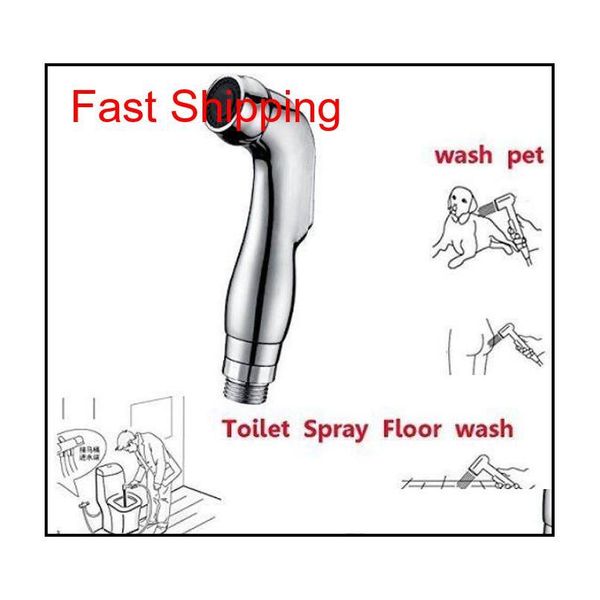 

bathroom toilet abs bidet sprayer hand held single head chrome polished douche shattaf diaper wash spray shower noz qylmui bde_luck