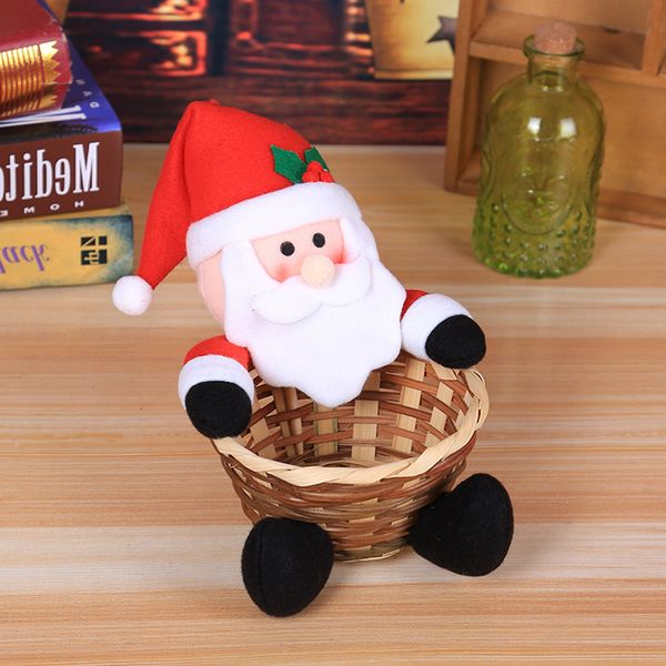 

newchristmas large size storage basket home table decoration santa claus organizer baskets children candy basket#w