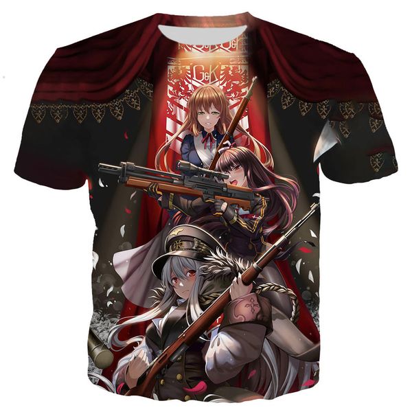 

new cool anime girl frontline 3d print shirts harajuku horror humor men clothing