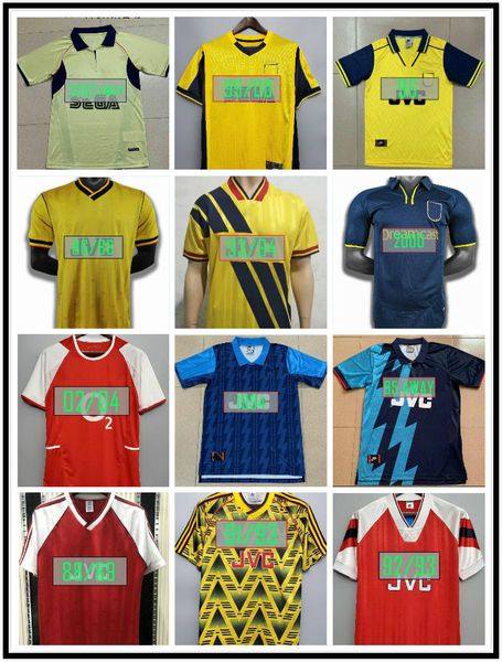 

highbury home football shirt jersey soccer pires henry reyes 2002 04 retro jersey 05 06 bergkamp 92 94 95 adams long sleeve 96 97 galla, Black;yellow