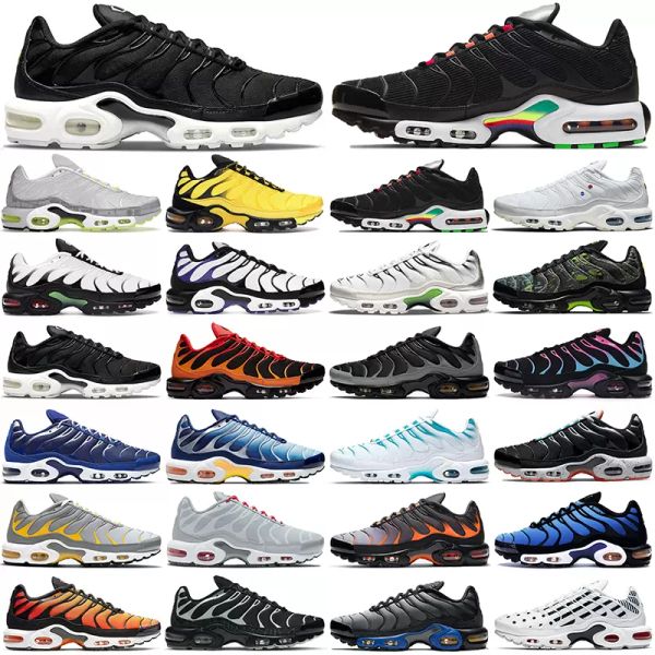 

2022 tn plus running shoes men women black white pink psychic blue fury digital camo orange gradient grey neon green outdoor trainers sneake