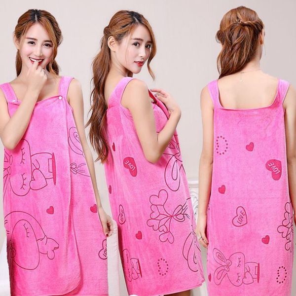 80 * 135Women Rápido Dry Magic Bathing Towel Spa Bathrobes Lavagem Roupas Sexy Wearable Microfiber Beach Toalhas de Algodão Mapa Cozinha T 201027