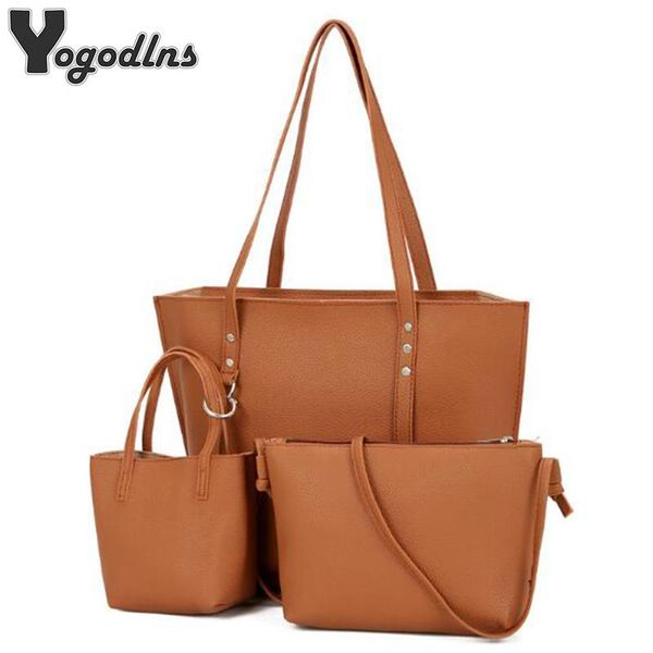 

composite bag 3pcs set women leather handbags bolsas women's messenger bags designer tote