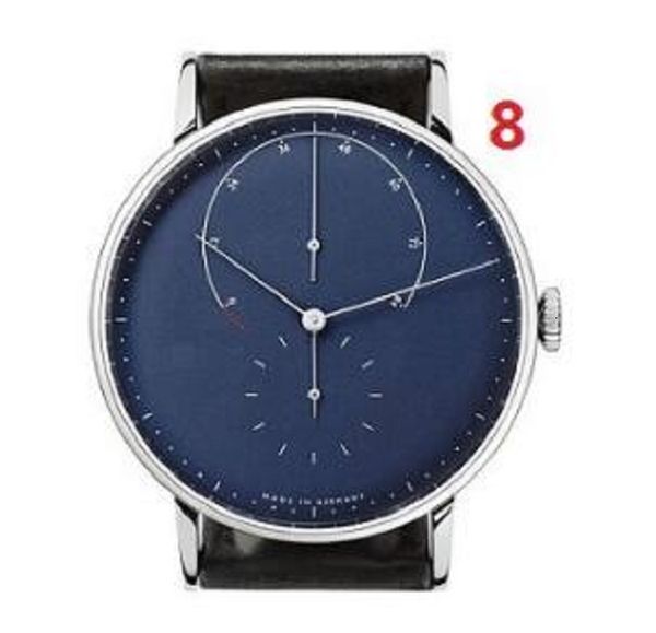 

2021 luxury nomos men quartz casual watch sports watch men brand watches male leather clock small dials work relogio masculino, Slivery;brown