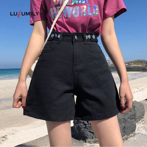 

lusumily vintage loose denim shorts women high waist blue female jean shorts girl casual short pantssummer ladies shorts jeans y200822