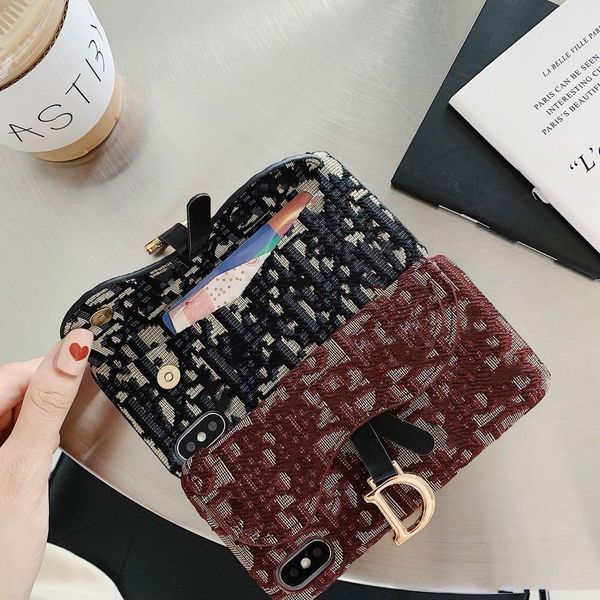 

beautiful knitted wallet durable and drop-resistant mobile phone case suitable for iphone 11 12 pro x xs max xr 7 8 plus sjk21