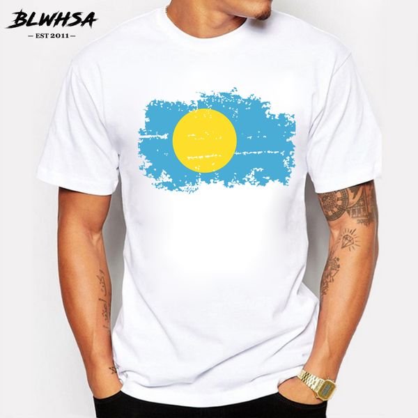 

sport blwhsa palau flag t shirt men fashion short sleeve cotton brands design t-shirts palau cool men clothing