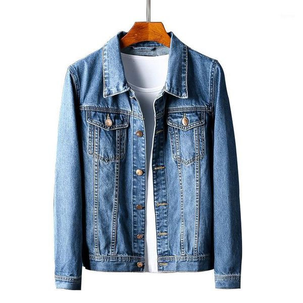 

jeans men's denim trucker jacket slim fit denim jacket fashion man jeans jackets thin spring outwear male cowboy1, Black;brown