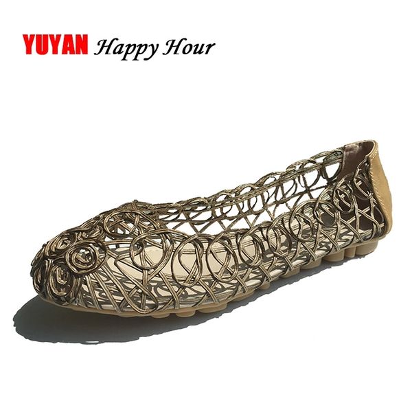 

cut-outs women summer shoes 2019 womens flats fashion round toe flat heel brand shoes plus size 41 zh005 #gk5x, Black