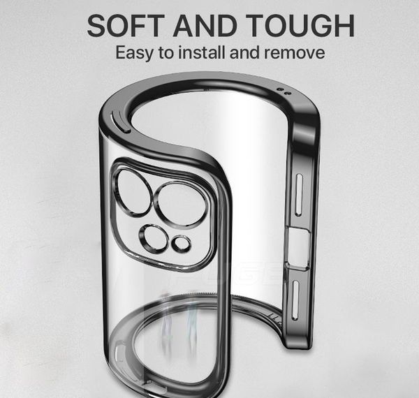 

classic square frame plating case for iphone 11 pro max x xs xr 6/7/8 plus slim soft crystal clear transparent qylvxp infant2005