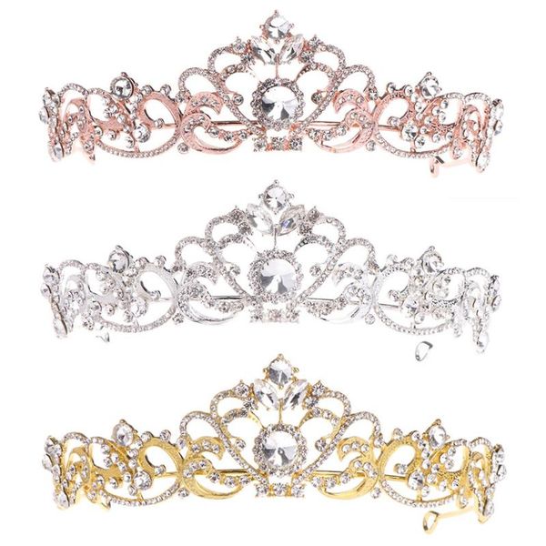 

javrick trend crowns wedding hair accessories tiara bridal crown women wedding tiaras for brides hair ornaments, Golden;silver