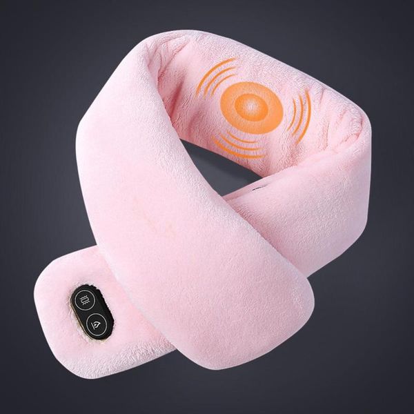 

scarves heating scarf women men thick warm pad power electric heated neck warmer for outdoor camping hiking cycling, Blue;gray