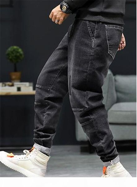 

designer cargo pants personality patches ankle banded mens pencil pants mens 2020 luxury designer clothes plus size haroun, Black