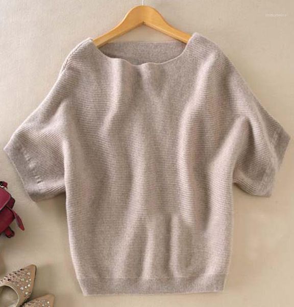 

women's seasons slash neck cashmere sweaters and pullovers new loose short batwing sleeve shirt female knitted brand pullover1, White;black