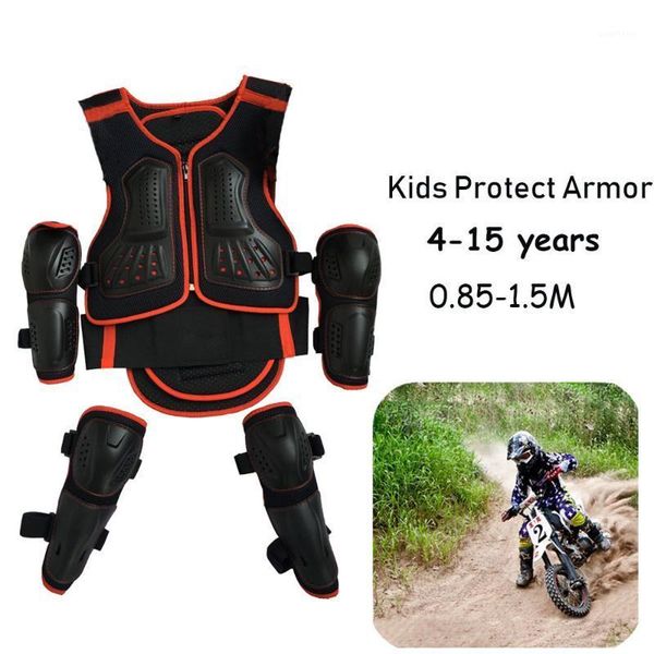 

age 4-16 years child youth kids body protect armor motocross riding skating knee elbow armour resistant1