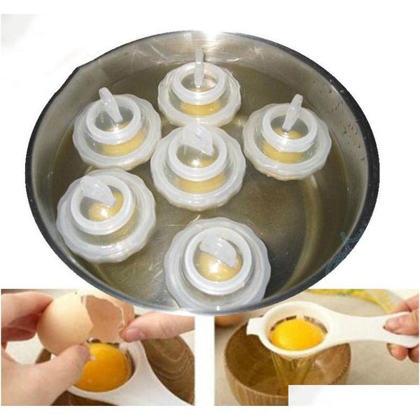 

delidge 7 pcs/set 1 egg separator +6 egg steamer boil eggs without shells with separator egg cooker boi jllvuw jjxh