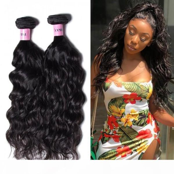 

tkwig peruvian human hair bundles natural wave 3 pcs lot human hair for african american women, Black;brown
