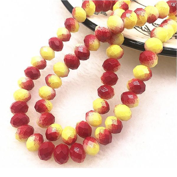 

50pcs/lot 6x4/8x6mm rondelle austria faceted crystal glass beads loose spacer beads for jewelry making diy brac jllsdx
