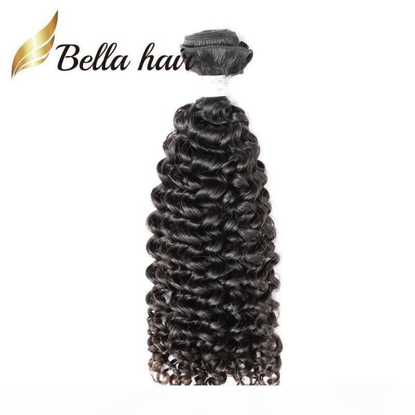 

1pc brazilian curly human hair weaves 9a 10-22 inch natural color human hair extensions julienchina bella hair, Black