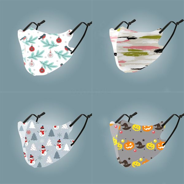 

maple leaf washable face mask digital printing mask prection reathable mask#730, Black