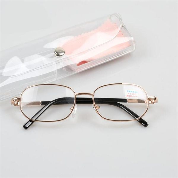 

sunglasses 2021 fashion optical glass reading glasses metal full frame diopter+1.5+2.0 women men eyewear presbyopia bifocal, White;black