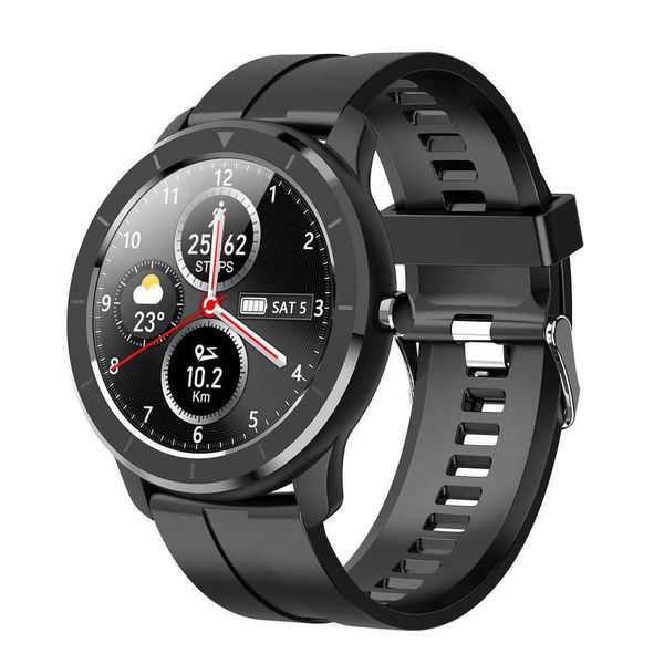 

waterproof new circle smart t6 ip68 full touch healthy sports men and women bracelet watch d9t1, Slivery;brown