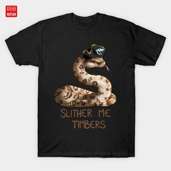 

slither me timbers t-shirt serpent reptile timber rattlers timber rattlesnake herpetology animals puns pirate snakes snake1, White;black