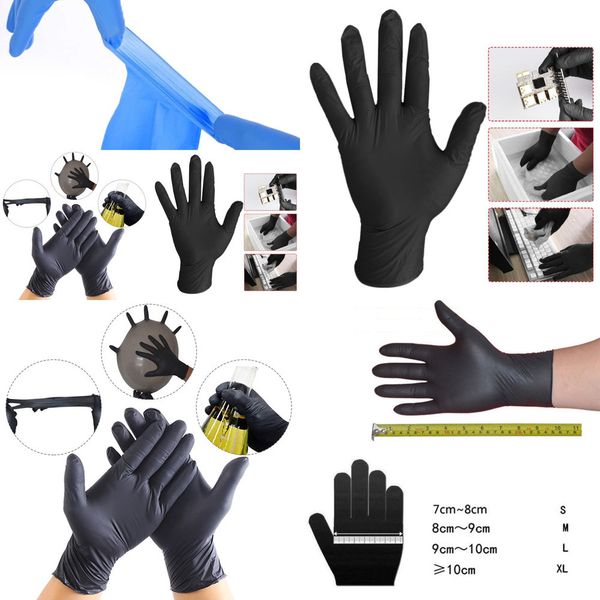

cleaning food 100factory nitrile household guantes latex disposable desechable gloves size s/m/l/xl 1943yu43 debe