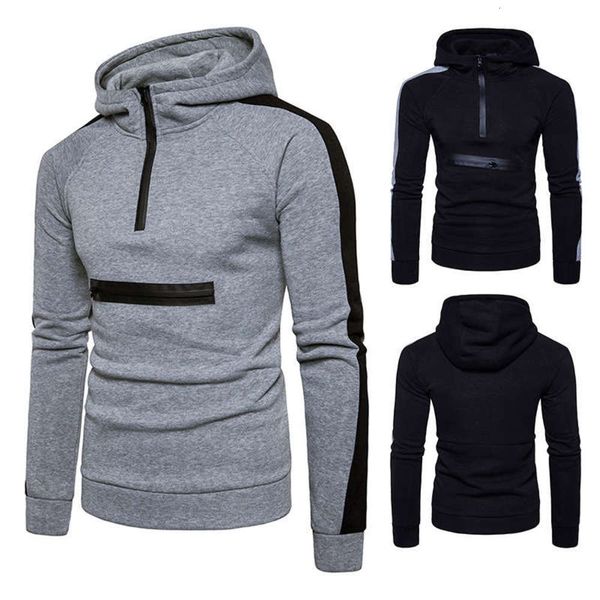 

men's sportswear hooded fashion sweater pullover h24, Gray
