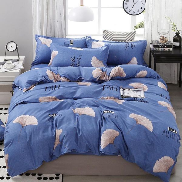 

bedding sets ginkgo biloba print bed cover set kid boy girl duvet child sheets and pillowcases comforter 610551