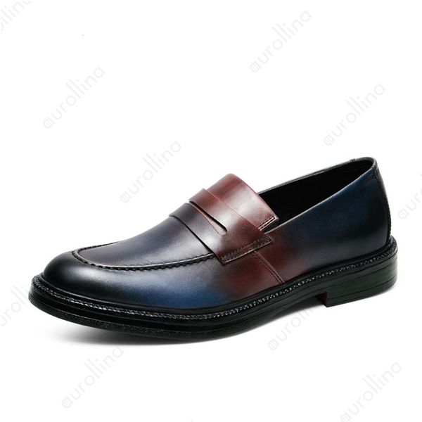 

loafer обувь из натуральной кожи коровы кожи мода классический джентльмен моды туалетный shoes официальный casual leather business man, Black