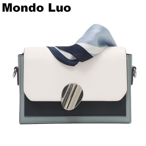 

women new fashion panelled color genuine leather well-designed elegant single shoulder bag