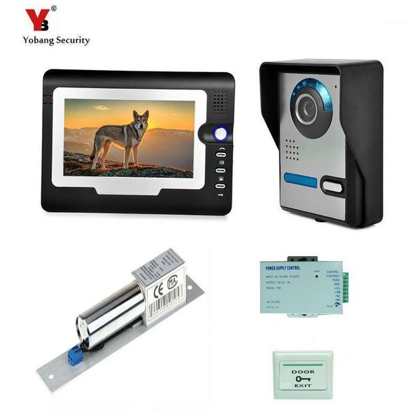 

video door phones yobang security hip 7 inch wired phone bell system building intercom indoor camera1
