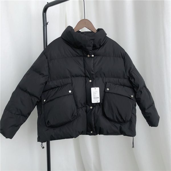 

2021 new women winter jacket kpop style woman clothes streetwear i6iq, Black