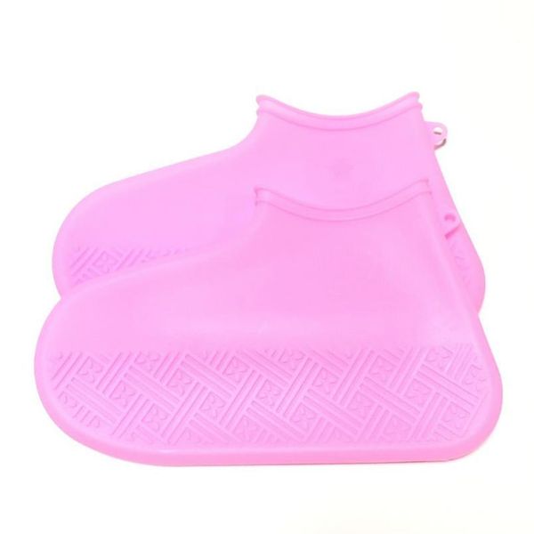 

1 pair reusable non-slip rain outdoor latex shoe cover rainy day waterproof thickening non-slip wear fo jlldtk