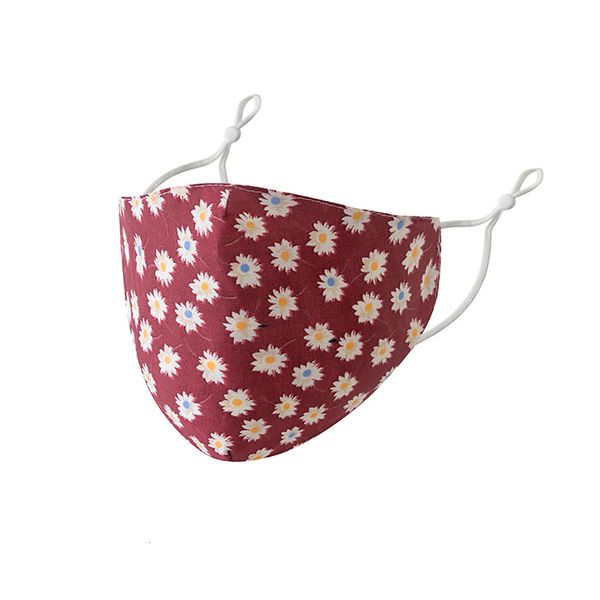 

flower face printed protective masks cotton fabric pm 2.5 dust cover washable reusable mouth mask care