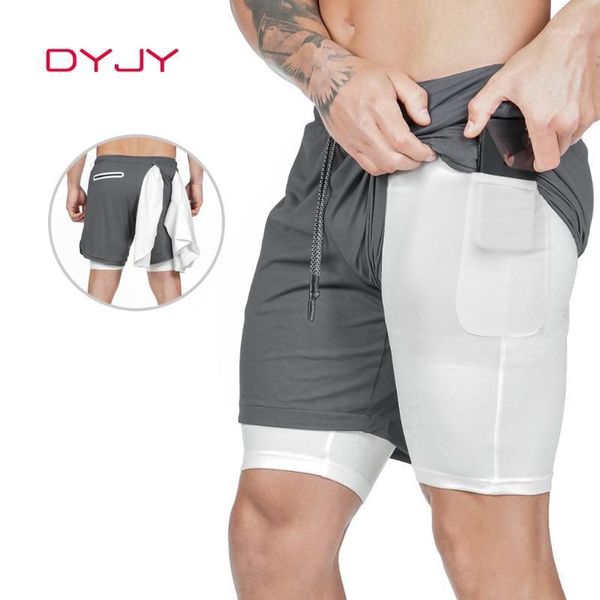 

running shorts dyjy men for summer sports quick dry crossfit wear bodybuilding jogging gym fitness workout compression sportwear1, Black;blue