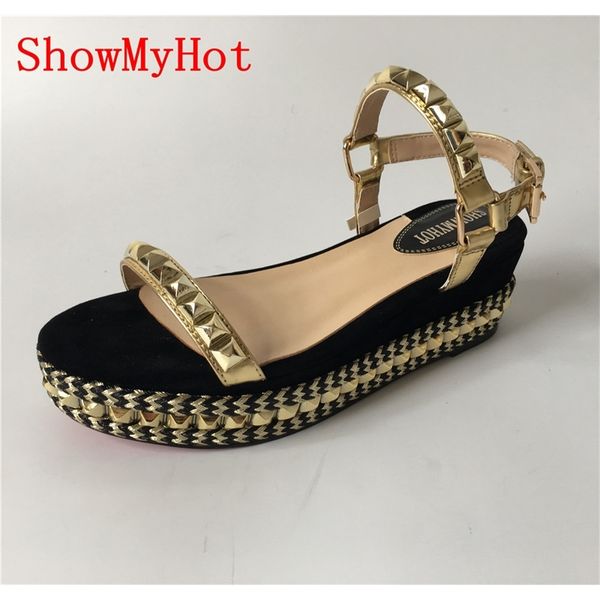 

showmysummer shoes woman sandals high heels women leather shoes open toe wedges platform sandals roman sandals zapatos mujer y200107, Black