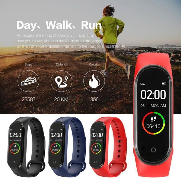 

m4 bracelet heart rate blood pressure smart watch bluetooth sport fitness tracker wristwatch ip67 waterproof wristbands