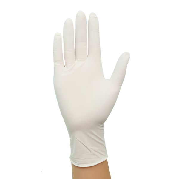 

rubber 100pcs disposable laboratory white non-slip latex protective gloves selling household cleaning prod